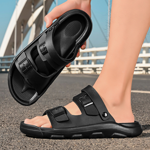 Sandales élégantes et confortables pour hommes, antidérapantes, pour l'été, la plage, la pêche en plein air, pantoufles décontractées - Style classique pour le printemps et l'hiver - Product Image 4