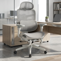 Chaise de bureau exécutive ergonomique pivotante moderne et confortable à dossier haut en maille avec repose-pieds, pour mobilier commercial de fabricant