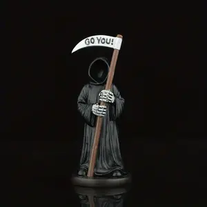 Vendita calda di una festa di Halloween decorazione/<span class=keywords><strong>falce</strong></span> e <span class=keywords><strong>morte</strong></span> figurina/bambola da tavolo/resina artigianale - Product Image 2