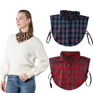 Camiseta de Verano de Manga Corta con Cuello para Mujer, Cuello de Perlas de Moda, Cuello Falso de Piedra Natural para Hombre - Product Image 1