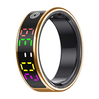 Bague connectée de suivi de santé en gros, étanche 5ATM, en acier titane, moniteur de sommeil et de fréquence cardiaque, contrôle par application, rappel d'appel, pour hommes