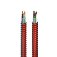 Cable MC Profesional de 16/2 14/2 12/2 600V con Revestimiento de PVC y Armadura de Aluminio para Sistemas de Alarma contra Incendios (14-18 AWG)