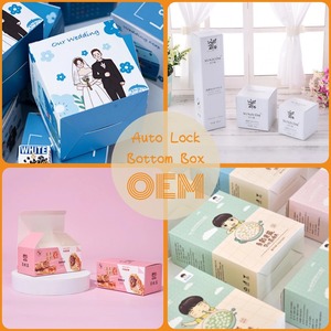 New Product Ideas Printed Logo Tissue Paper Packaging <b>Box</b> Candle Paper Product <b>Box</b> Disposable <b>Lock</b> Bottom <b>Box</b> - Product Image 2