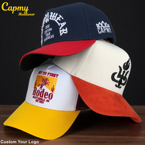 Individuelles Logo Baumwolle-Polyester 3D-Stickerei 5-Panel Snapback A-Frame Kappe Neue Blanko Passform Herren Sport Baseballmützen Baseballcaps - Product Image 2