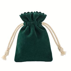 Ventes en gros de sacs en velours personnalisés avec logo brodé pour cadeaux de Noël - Product Image 2