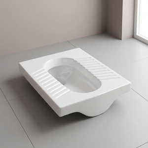 กระทะเซรามิกสำหรับนั่งยองห้องน้ำขนาดมาตรฐานทันสมัย - Product Image 5