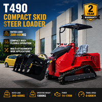 Mini Track Skid Steer Loader met meerdere aanbouwdelen, kleine mini-skidsteerlader, EPA Euro 5 gecertificeerd, 2 jaar garantie