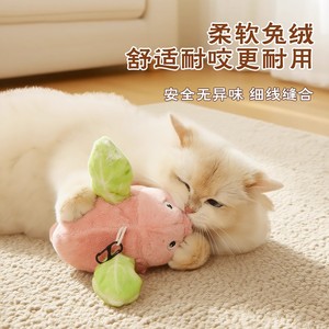 ของเล่นตุ๊กตาหมูสีชมพูสำหรับลูกแมวและลูกสุนัข เพื่อนนอนแสนน่ารัก ลูกหมู สุนัข ของเล่นเพื่อความบันเทิงในตัวเอง - Product Image 5