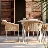 Mobilier d'extérieur imperméable au soleil chaise et table en rotin pour jardin villa loisirs balcon-pour les loisirs de plein air