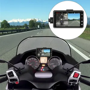 Obtop — caméra 720P pour moto, enregistreur vidéo à double objectif, caméra d'action et de sport, pour tableau de bord de motocyclette