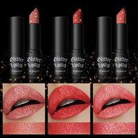 Rouge à lèvres scintillant effet diamant avec étui inspiré des bijoux, longue tenue, hydratant, fini mat ou brillant, maquillage de soirée