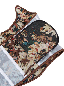 Top Halter Estilo Pintura al Óleo con Diseño de Espina de Pescado, Corsé Reductor de Cintura, Sin Tirantes, Prenda Exterior Delgada, <span class=keywords><strong>Ropa</strong></span> de <span class=keywords><strong>Yoga</strong></span>, Nylon + Spandex - Product Image 4