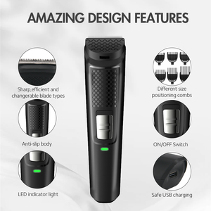 PRITECH - Recortadora de Pelo Profesional Inalámbrica, Máquina de Corte de Pelo Recargable para Hombre con Recortadora de Barba y Nariz - Product Image 2