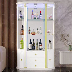 Gabinete de vino de vidrio de estilo europeo montado en la pared comedor <span class=keywords><strong>aparador</strong></span> almacenamiento decorativo hogar piso pantalla para sala de estar - Product Image 1