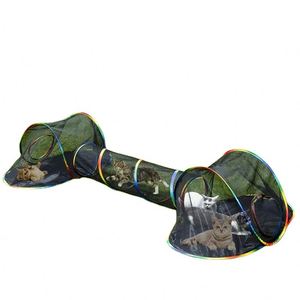 Tente pour chat d'intérieur portable arc-en-ciel BSCI avec 2 tunnels pour chats, 2 voies, pour chats et petits animaux, cages pour chatons et animaux de compagnie - Product Image 1