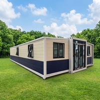 Modèle de maisonnette moderne, écologique, préfabriquée, modulaire, extensible, en conteneur, 2 chambres, avec salle de sport, de luxe, petite, pour Airbnb, ROI