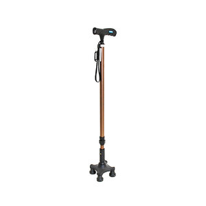 Walking <b>Stick</b> For Elderly Lightweight Aluminum Alloy Four Legged Retractable With <b>Light</b> Feature - Product Image 1