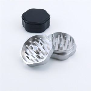 Black/Silver Exquisite Aluminum Alloy Tobacco Grinder Smoking Accessories 2 Layer Metal Herb Grinder Tobacco Crusher - Product Image 1