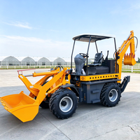 Pengiriman Cepat Backhoe Excavator Loader Front Loader dan Backhoe Loader Pertanian Mesin Pemindah Tanah Diesel Backhoe Loader