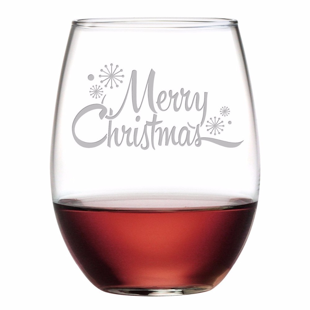 Wholesale Stemless Wine Glass Tumbler Custom Sandblast logo for Wedding Christmas Birthday Gift Bar Restaurant Hotel