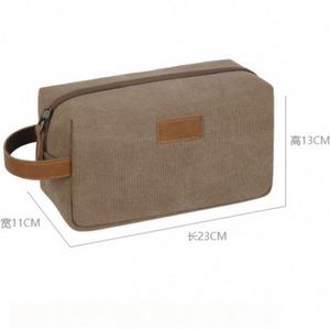 Vintage Canvas Durable Reusable Waterproof Travel for Bag-Personalized Casual Dopp Kit for Men Women Custom Logo Available - Product Image 4