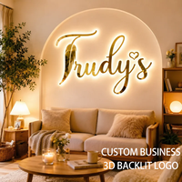 Enseigne LED personnalisée, enseigne lumineuse LED, enseigne à lettres rétroéclairées pour devanture de magasin et mur d'entreprise