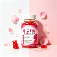 Complément alimentaire en forme d'ours, de cube, d'étoile, de cœur, bouteille personnalisée, gommes à la biotine de qualité alimentaire
