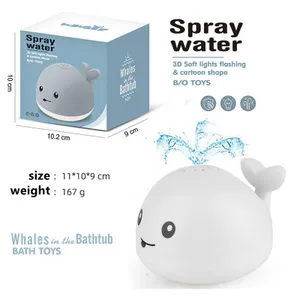 Giocattoli Da Bagno del bambino, dei bambini di Induzione Da Bagno Giocattolo Acqua Nebulizzata Balena Sprinkler con Luci A LED per I Bambini Più Piccoli