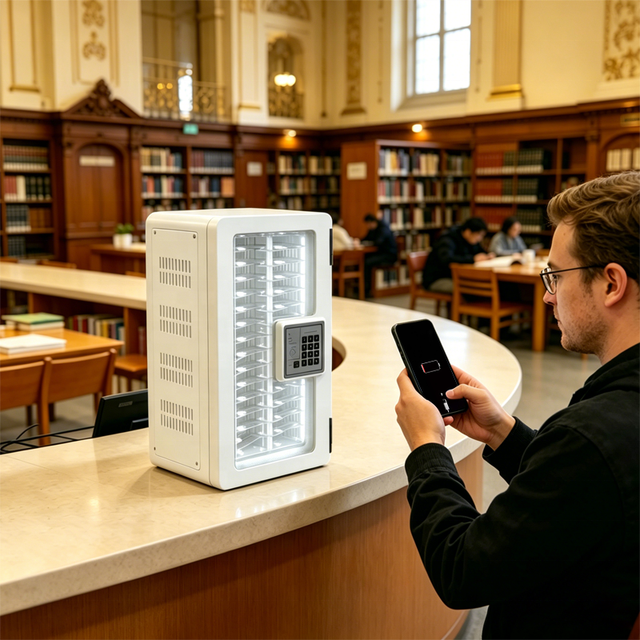 30 Slots Secure Cell Phone Charging Locker with Password IC Card Lock Wall-Mounted Steel Mobile Phone Storage Cabinet for School