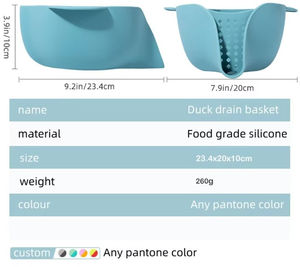 ตะกร้าใส่ผลไม้ในครัว ตะกร้าล้างผักผลไม้ ตะกร้าซิลิโคนสำหรับล้างผักผลไม้ - Product Image 6