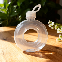 Bouteille à boisson portable en PP de 500 ml (16 oz) avec anneau de traction et couvercle, résistante aux hautes températures, pour jus et thé – Vente en gros