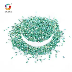 2020 New Product Star Magic Green 3D Prismatic Glitter Powder Nail Cosmetics Custom Sequins Plastic Glitter Pigment