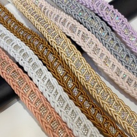 Sangle de chaussure tressée personnalisée avec strass, garniture décorative de haute qualité pour sandales, pantoufles et accessoires de chaussures