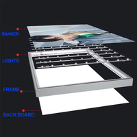 Afficheur lumineux LED pour panneau d'affichage, nouvelle sortie, forme rectangulaire, boîte lumineuse rétroéclairée, alliage d'aluminium, bannière publicitaire, flamme suspendue