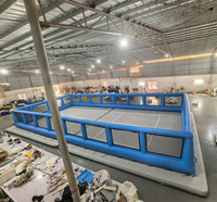 Terrain de pickleball gonflable commercial flottant pour sports nautiques, plateforme de pickleball flottante pour lac et piscine