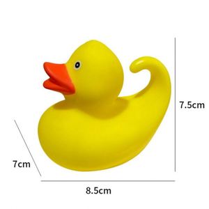 Customized Logo <b>Fishing</b> Plastic Duck Swimming Water Play Little Yellow Squeeze Sound Baby Bath Toy 2-4 Years Beach <b>Floating</b> - Product Image 2
