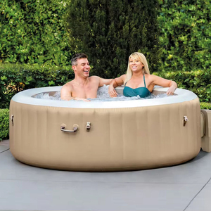 Cómoda <span class=keywords><strong>Piscina</strong></span> de Hidromasaje Inflable, Spa para 4 Personas, Bañera Redonda Grande - Product Image 2
