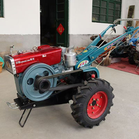 Tracteur agricole portatif DIY 15 CV avec accessoires, motoculteur diesel 2 roues motrices 22 CV haute productivité