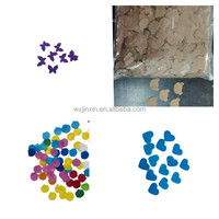Confettis en papier métallique ignifuge et non toxique de 2 cm, formes et couleurs personnalisées, décorations pour anniversaires, mariages et fêtes, marque JINXIN