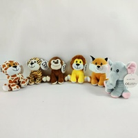 Juguetes de Peluche Personalizados, una Serie de Pequeños Animales: León, Zorro, Mono, Tigre, Elefante, Muñeco de Peluche, Animal de Peluche, Certificado de Seguridad