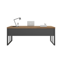 Bureau de direction moderne et simple de style chinois, en forme de L, avec chaise de bureau pour patron, idéal pour un ordinateur.