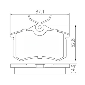 Plaquettes <span class=keywords><strong>de</strong></span> <span class=keywords><strong>frein</strong></span> universelles automobiles D340 confortables et performantes 8E0698451 1J0698451 - Product Image 3