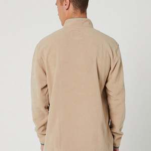 Sudadera con capucha y bolsillo doble lateral de lana con estampado de pantalla personalizado, ropa de calle, ajuste Regular, botón a presión sólido, invierno, teñido liso, para hombre - Product Image 3