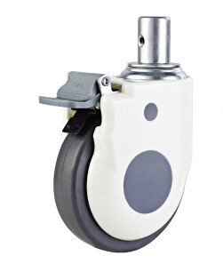 Kunststoff-Dreh platte Gewindes tiel Medical Castor Hospital Bed <span class=keywords><strong>Caster</strong></span> <span class=keywords><strong>Wheel</strong></span> - Product Image 3