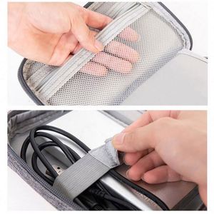 Bolsa de Almacenamiento Portátil para Cables de Datos, Bolsa de Viaje para Auriculares, Bolsa Organizadora Resistente de Oxford 300D para Cargadores de Celulares - Product Image 4