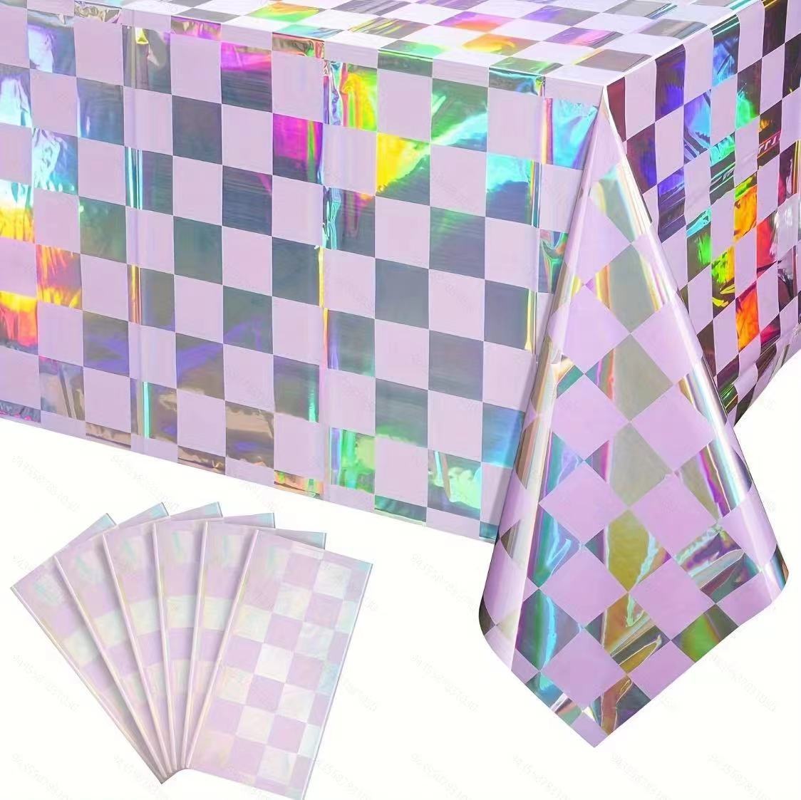 ผ้าปูโต๊ะเลเซอร์-ลายผงเงิน - 137*183