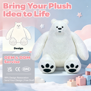 Diseño de Restauración al 99%, Fabricación OEM/ODM, Prototipado Profesional de Mascotas de Peluche, Oso Polar de Peluche Personalizado - Product Image 1
