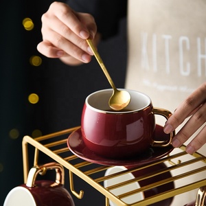 Western Creative Colors Porcelain Coffee and <b>Tea</b> <b>Cup</b> <b>Sets</b> Home Decorative Ceramic <b>Cups</b> - Product Image 5