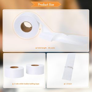 เทปผ้าใยสังเคราะห์ Xmjy ขนาด 1.5 นิ้ว x 30 หลา สีขาว สำหรับงานควิลท์ เย็บผ้า ตกแต่งเสื้อผ้า ริบบิ้น - Product Image 3