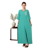 Lignes Dames Groene Moslimjurk Hoge Kwaliteit Islamitische Kleding Arabische Turkse Moslimjurk